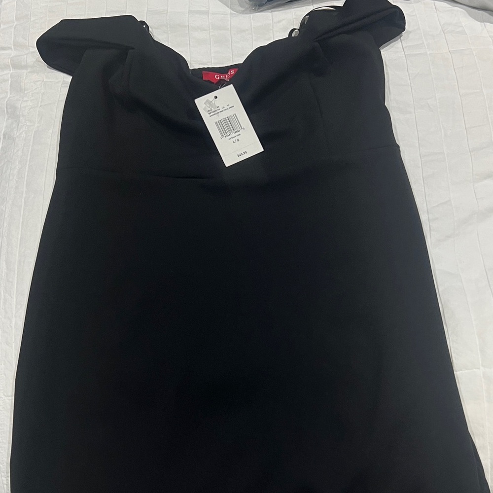 Guess Black Strapless Dress